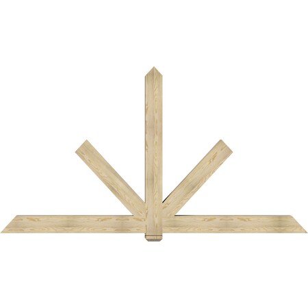 Ekena Millwork Kennewick Rough Sawn Timber Gable Bracket, Douglas Fir, 108"W x 58"H x 6"D x 6"F, 13/12 Pitch GBW108X58X0606KEN00RDF